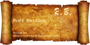 Ruff Bettina névjegykártya